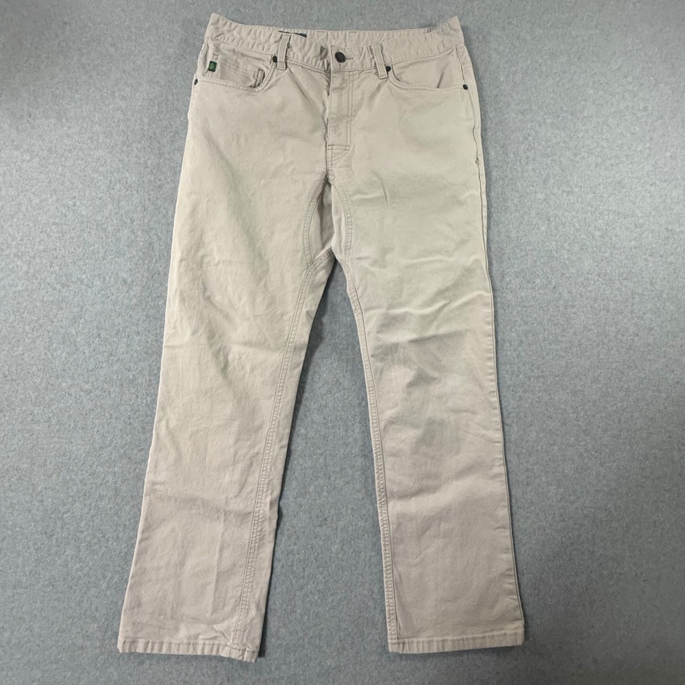 Stio Mens Rivet Canvas Pants Tan Khaki Straight Leg Outdoor Casual 33S